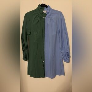 Crosby size medium never worn Two-Tone Green and Blue dress